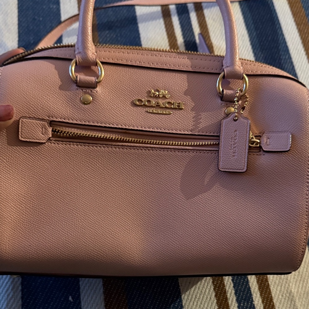 Coach Blush Pink Leather Satchel